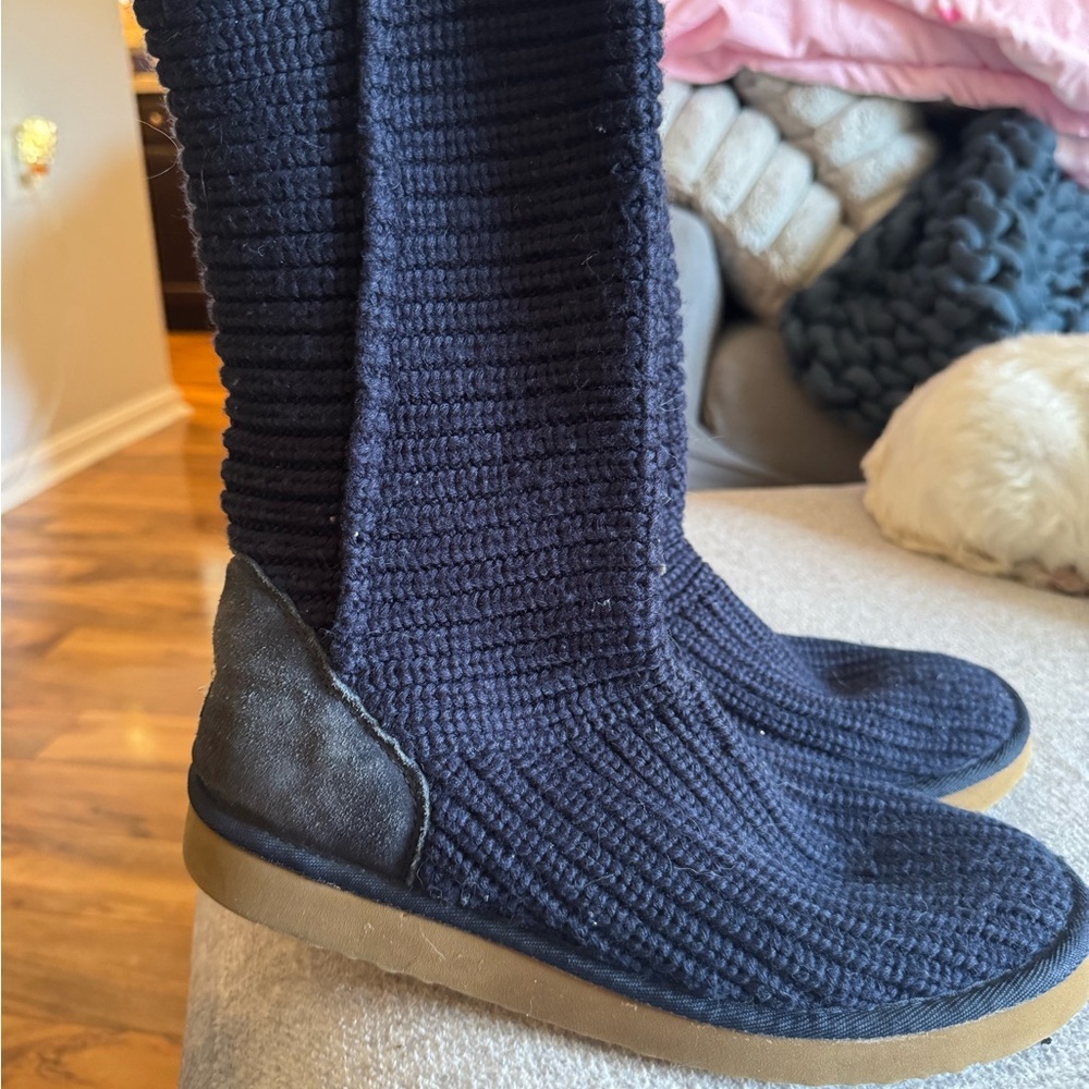 UGG Classic Navy Crochet Boots, size 10